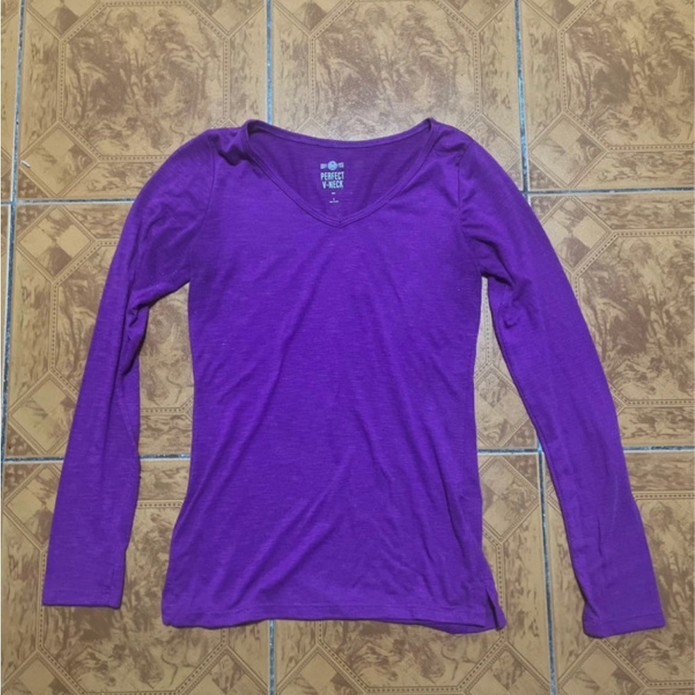 SO Women's Vibrant Purple Long Sleeve Tee